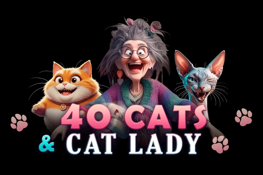 40 Cats & Lady